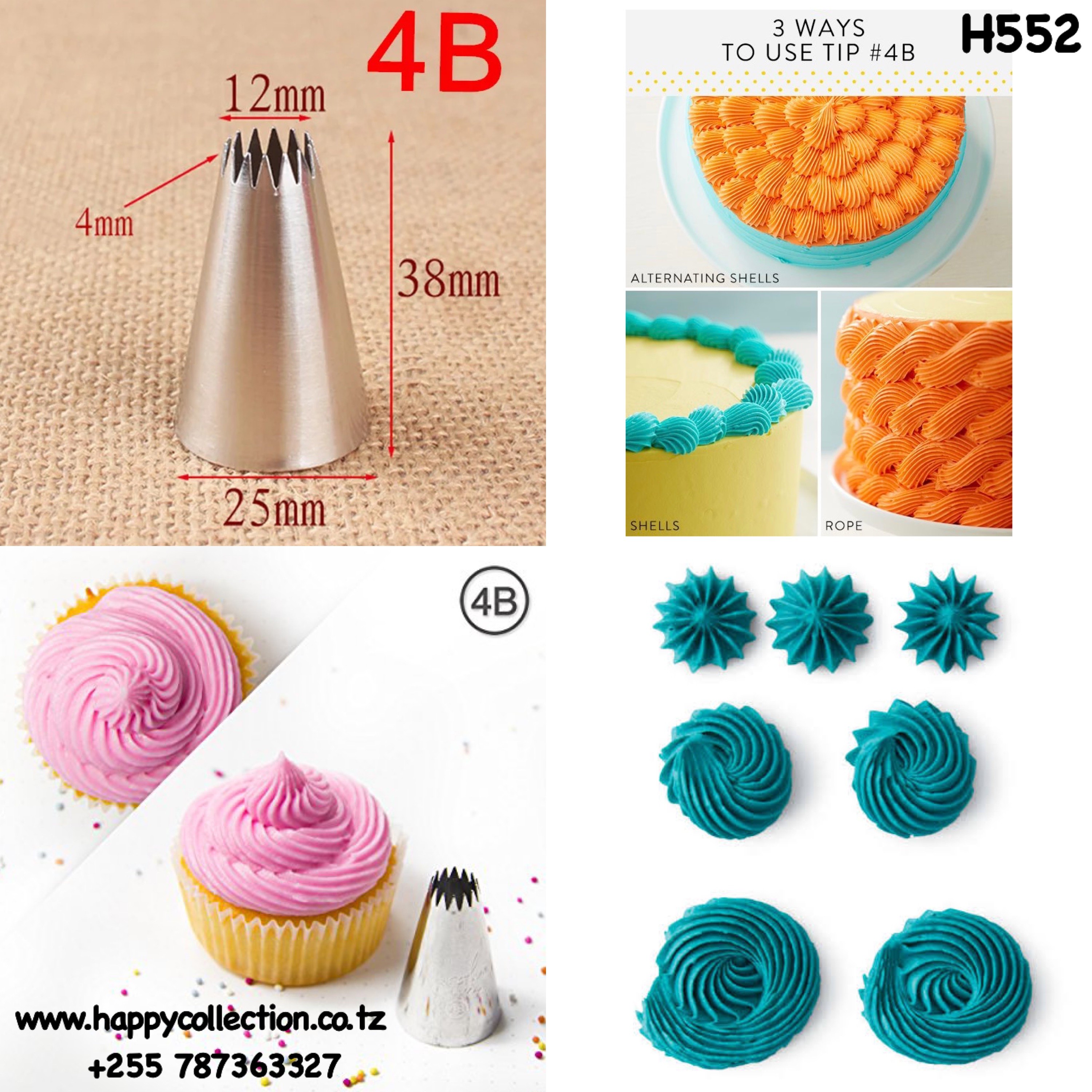 H552 4B ICING NOZZLE HAPPY COLLECTION